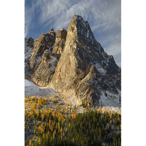 Liberty Bell Mountain Early Winters Spires-and golden autumn Larches